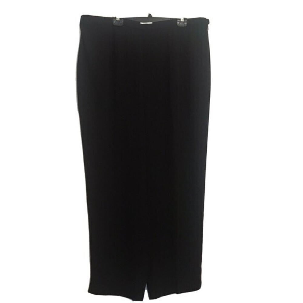 Christine Women's Black Dress Pants  Side‎ Zipper High-Rise Flat Front  Size 24